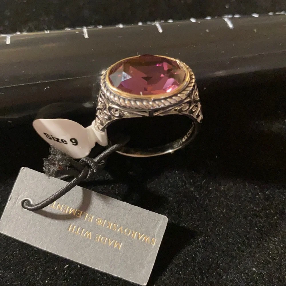 05:08.  Bleu * Sage Sterling Silver & 14K Amethyst Ring